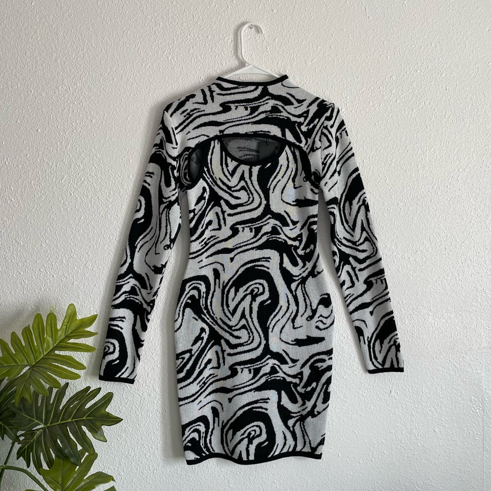 Two piece Marble sweater dress and top